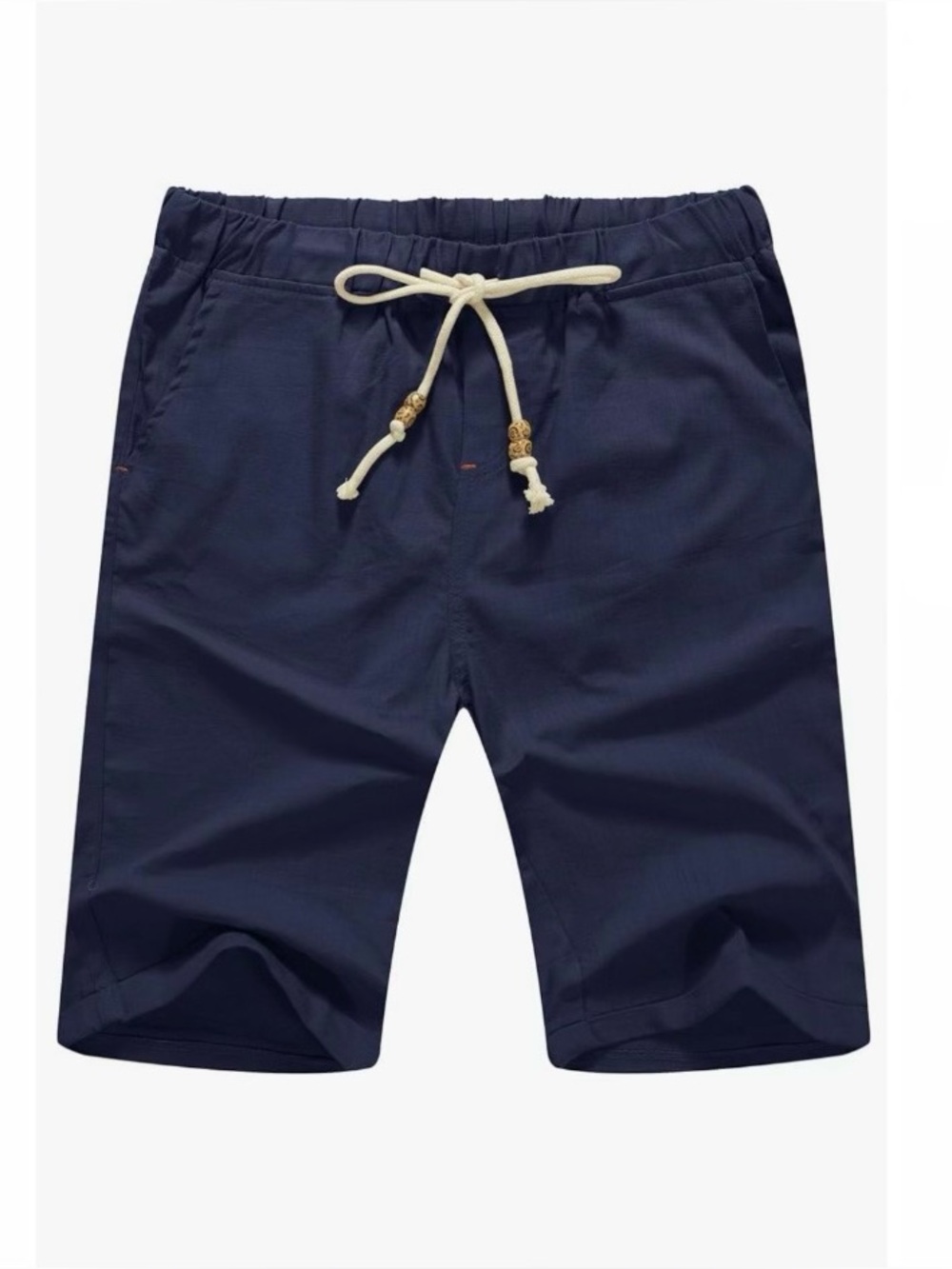 Amazon Essentials Sailwind Linen Shorts Navy Blue Drawstring Waist Mens XL NWT